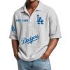 Dodgers EST 1883 Waffle Polo Shirt 1