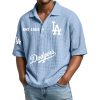 Dodgers EST 1883 Waffle Polo Shirt 3