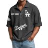 Dodgers EST 1883 Waffle Polo Shirt 4
