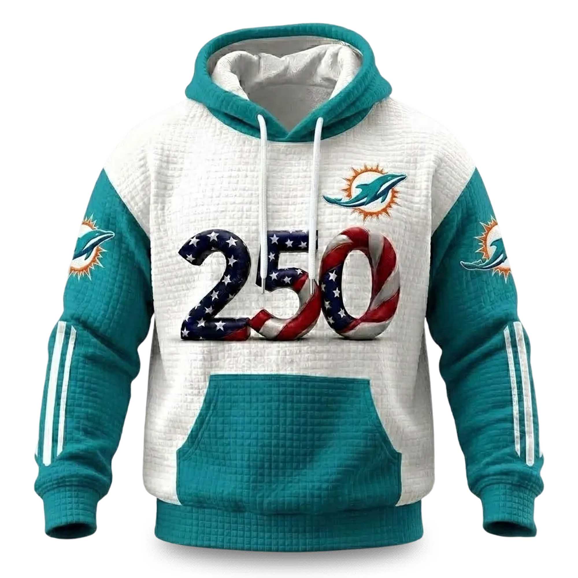 Dolphins America’s 250th Anniversary Waffle Hoodie