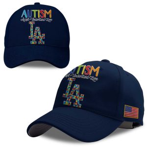 2026 Dodgers Autism Accept Understand Love America Hat 1