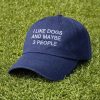 I Like Dogs And Maybe 3 People Hat (2)