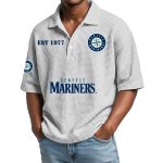 Mariners EST 1977 Waffle Polo Shirt