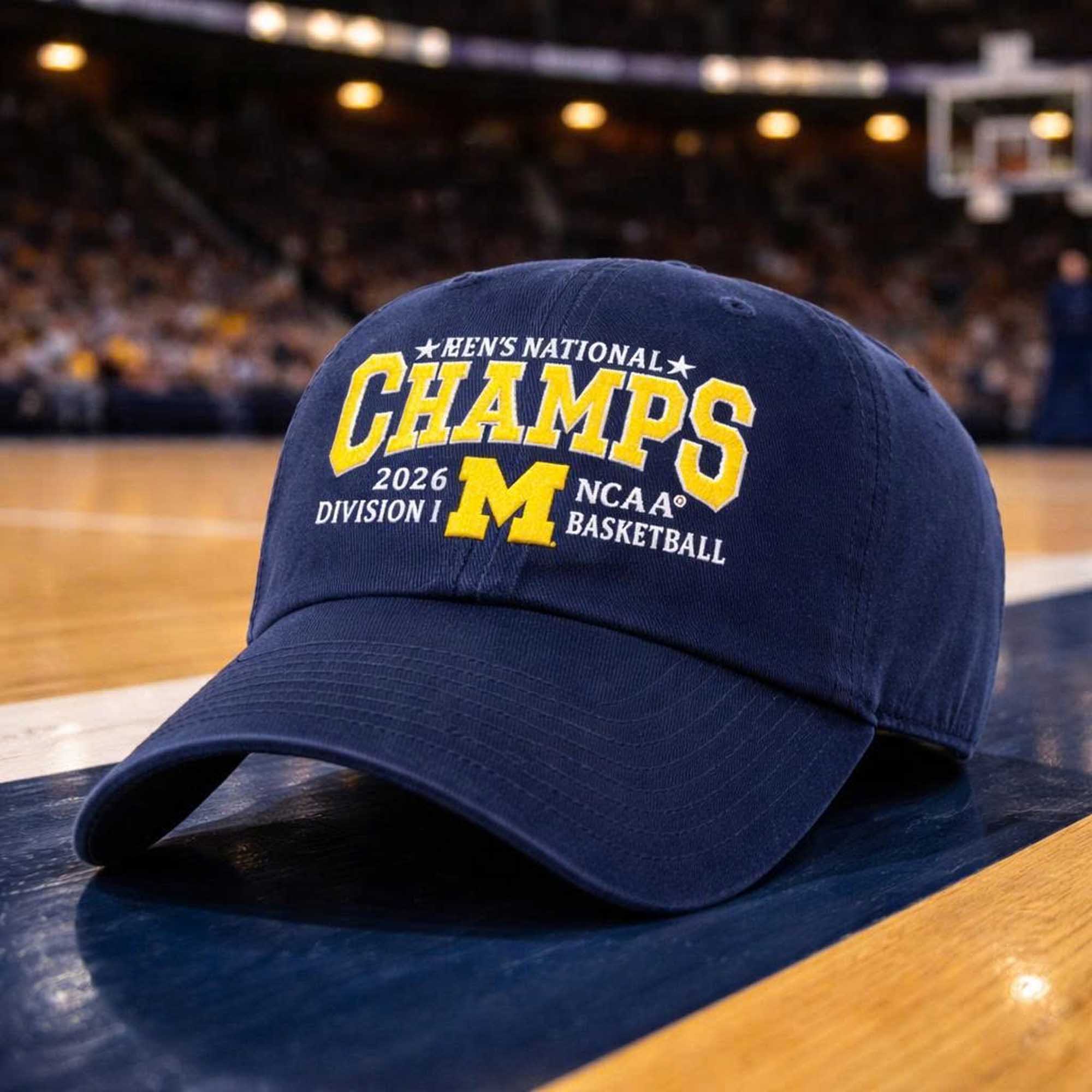Michigan Men's Basketball National Champions 2026 Hat 3 Michigan Men's Basketball National Champions 2026 Hat (2)