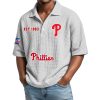 Phillies EST 1883 Waffle Polo Shirt 1