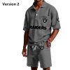 Raiders EST 1960 Waffle Shirt Set 2
