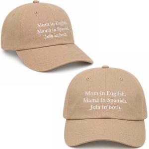 Mom In English Mamá In Spanish Jefa In Both Baseball Cap (1)