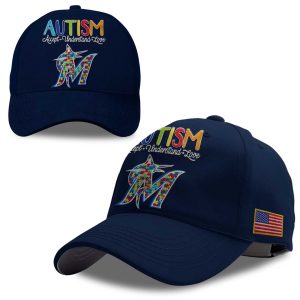 2026 Marlins Autism Accept Understand Love America Hat 1