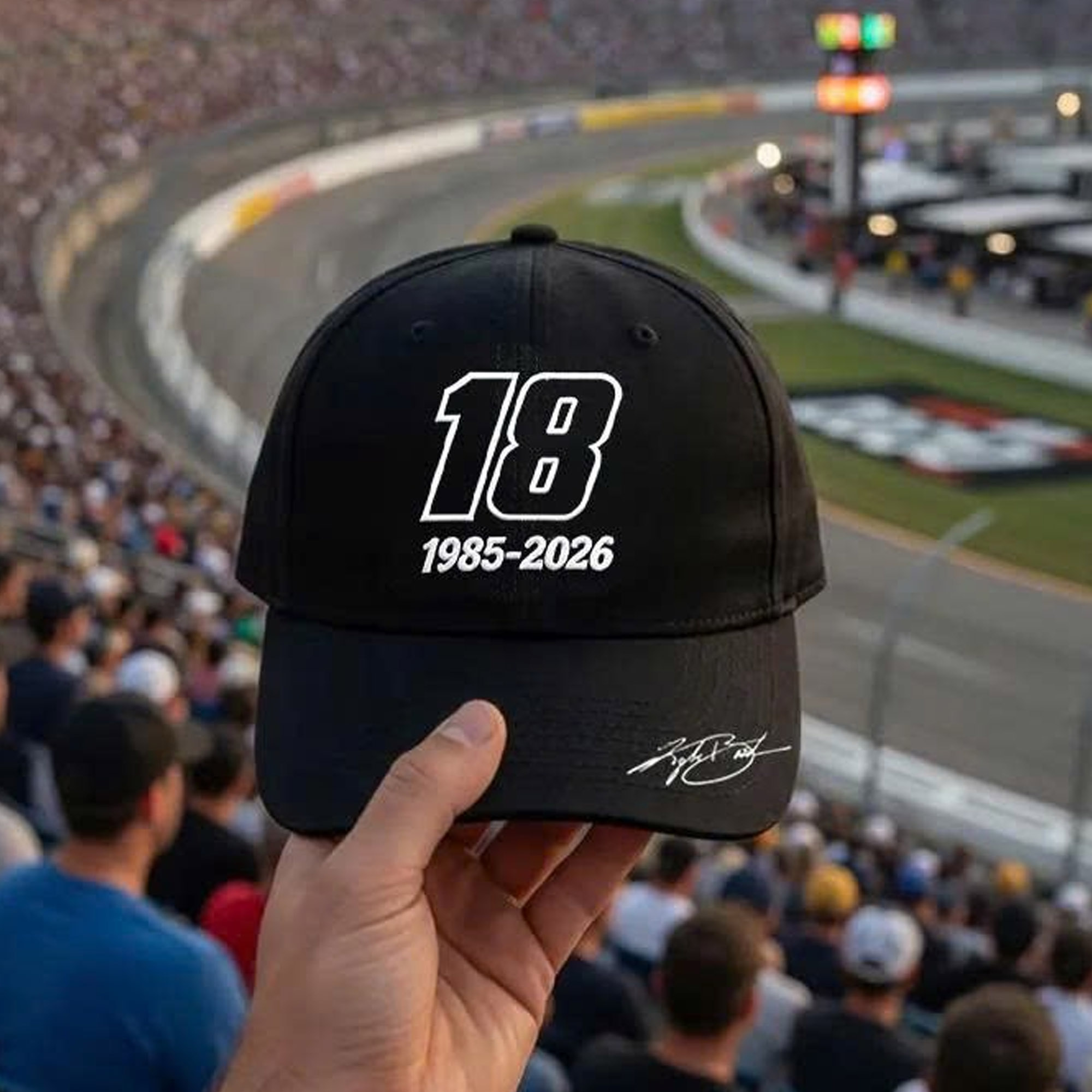 2026 Kyle Busch 18 Memorial 1985 2026 Hat 2026 Kyle Busch 18 Memorial 1985 2026 Hat