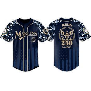 Marlins US Navy 250th Birthday Celebration 2026 Jersey 1