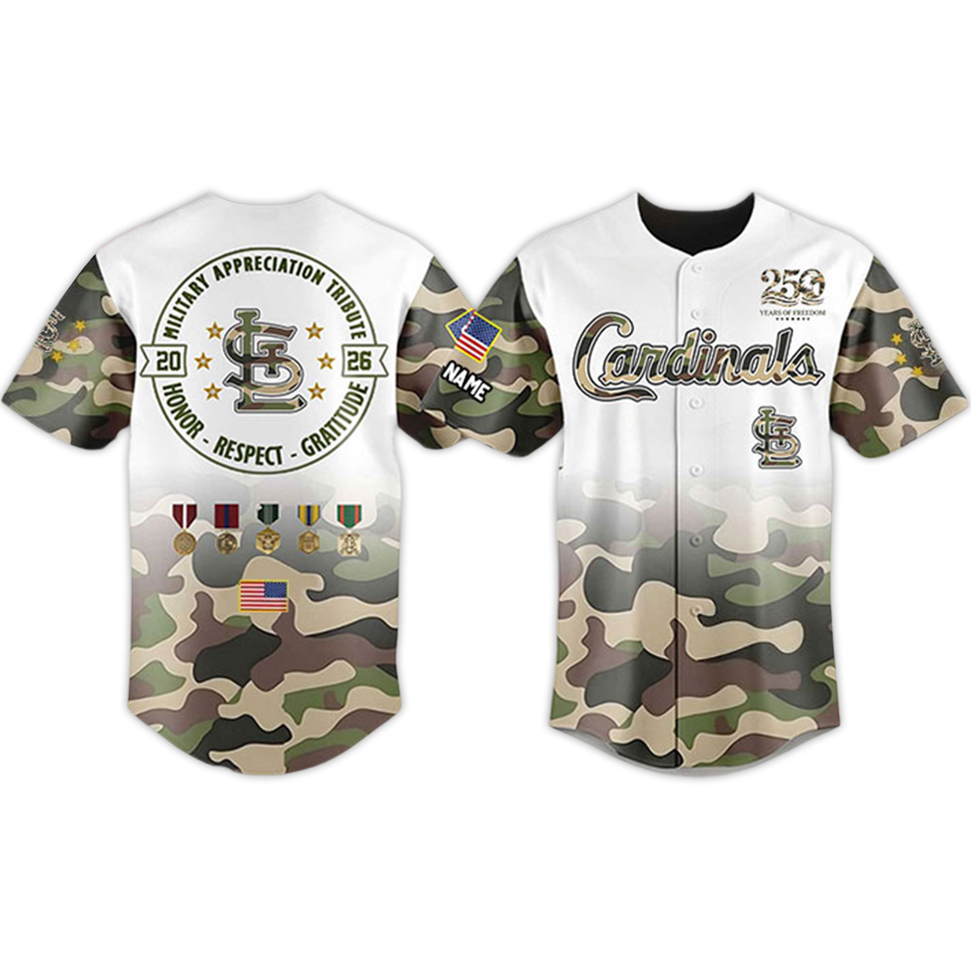 Cardinals 2026 Military Appreciation Tribute Jersey Cardinals 2026 Military Appreciation Tribute Jersey