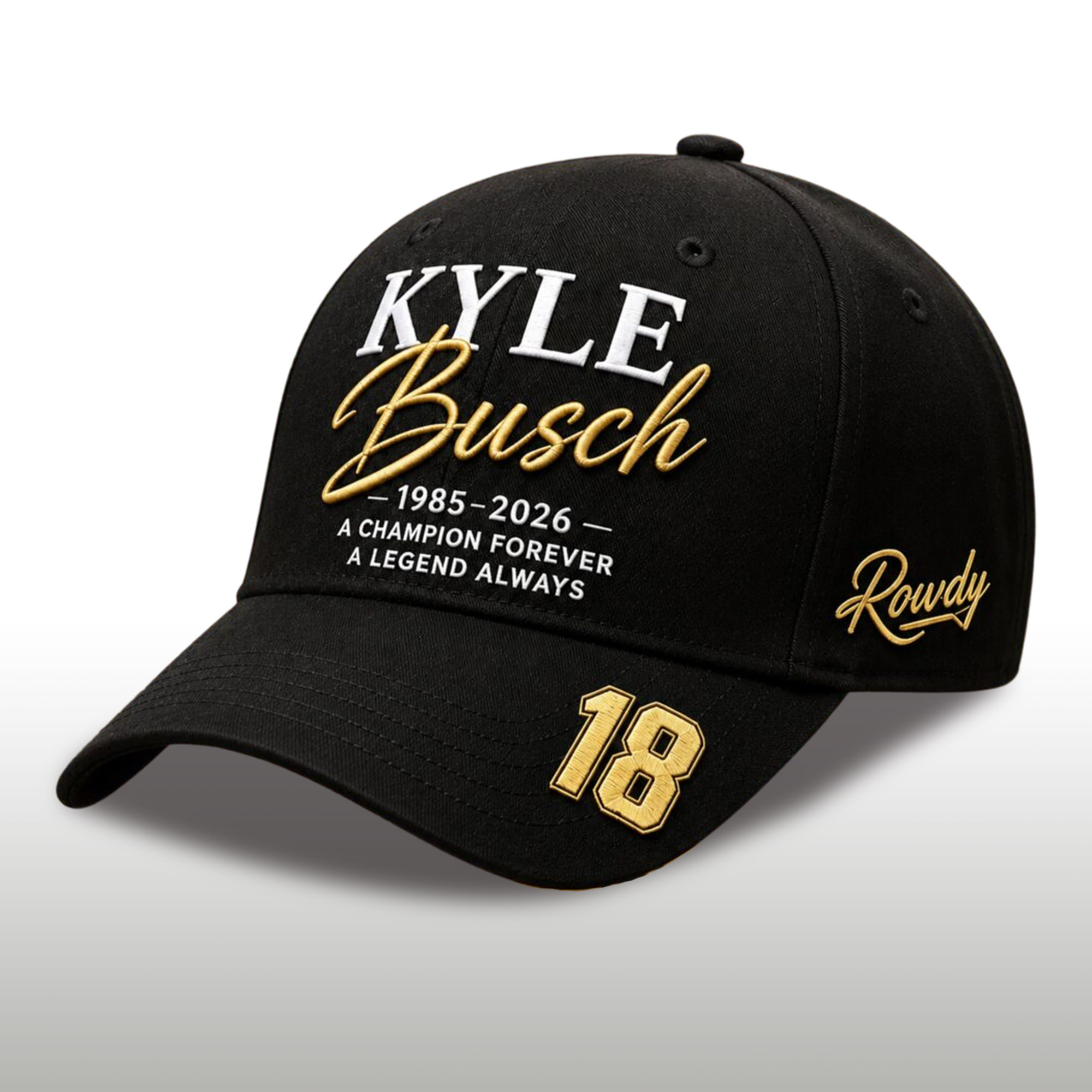 Kyle Bush A Champion Forever A Lengend Always 18 Hat 2 Kyle Bush A Champion Forever A Lengend Always 18 Hat (2)
