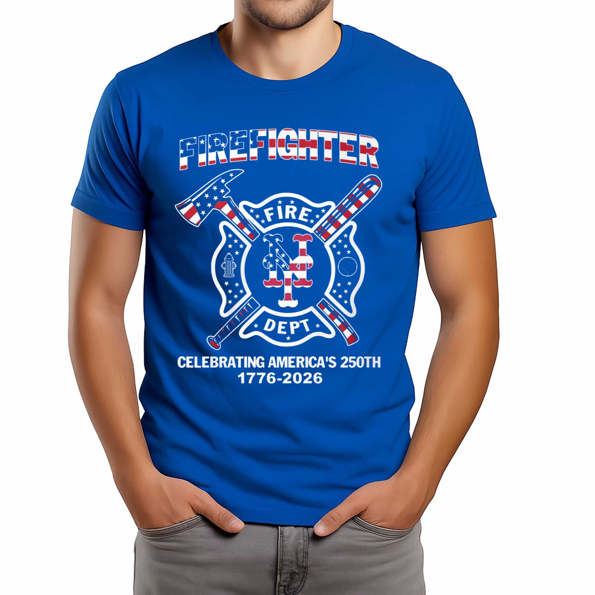 Mets Firefighter Celebrating America's 250th 1776 2026 Shirt 2 Mets Firefighter Celebrating America's 250th 1776 2026 Shirt (1)