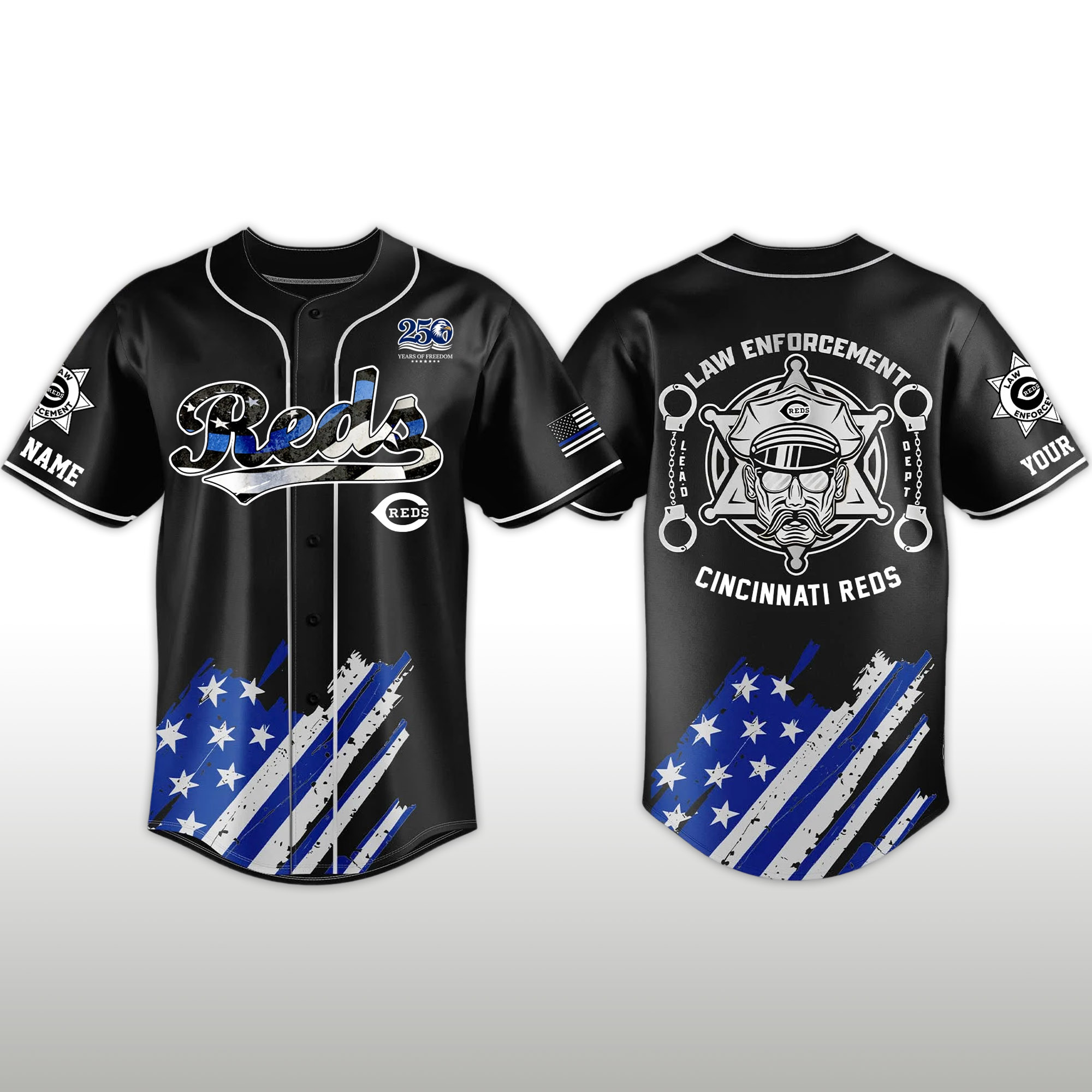 Reds Law Enforcement Appreciation Day 2026 Jersey 2 Reds Law Enforcement Appreciation Day 2026 Jersey 2