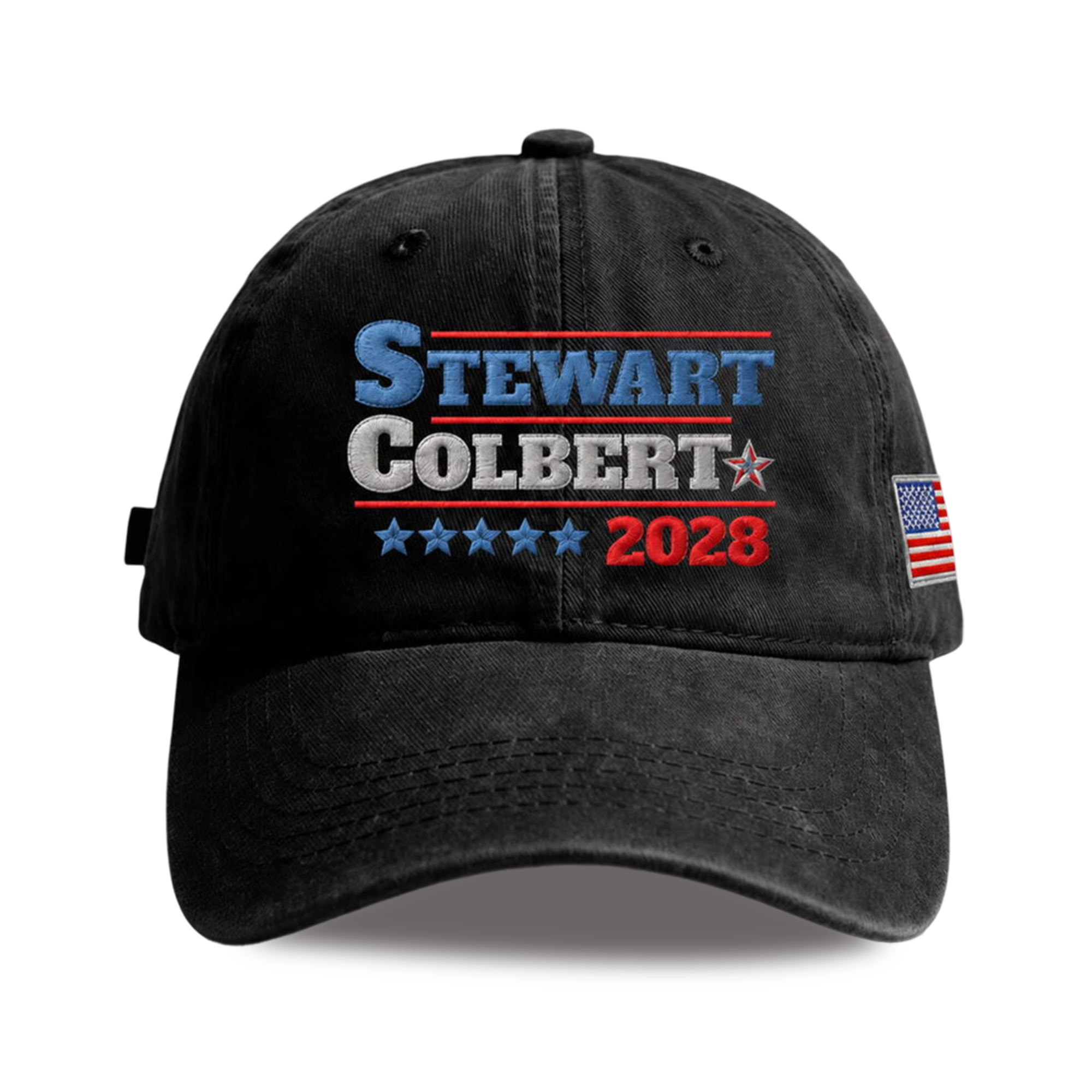 Stewart Colbert 2028 America Flag Hat 3 Stewart Colbert 2028 America Flag Hat (3)