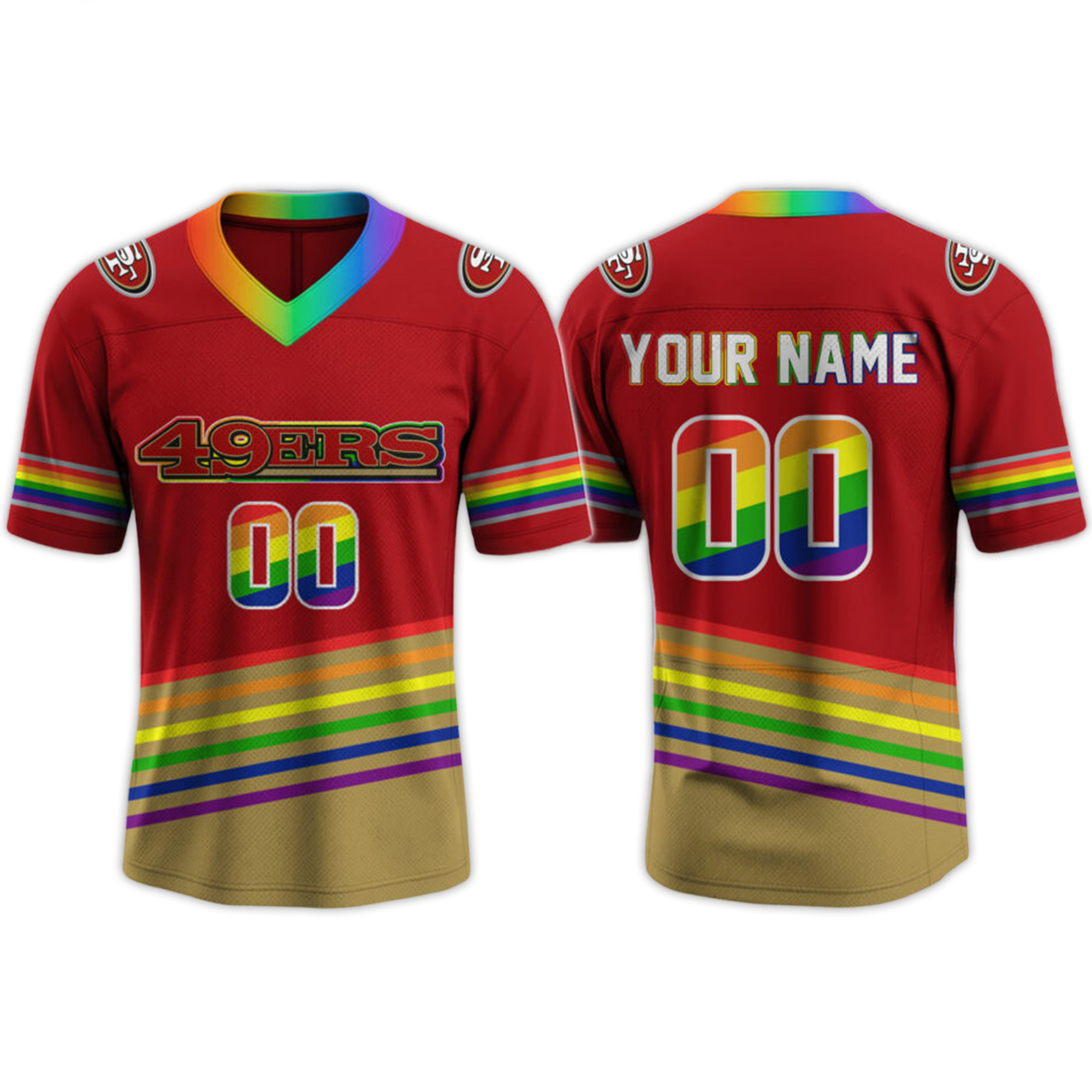 2026 49ers LGBTQ Pride Month In June Football Jersey 2026 49ers LGBTQ Pride Month In June Football Jersey