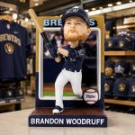 2026 Brewers Woodruff Trading Card Bobblehead Giveaway