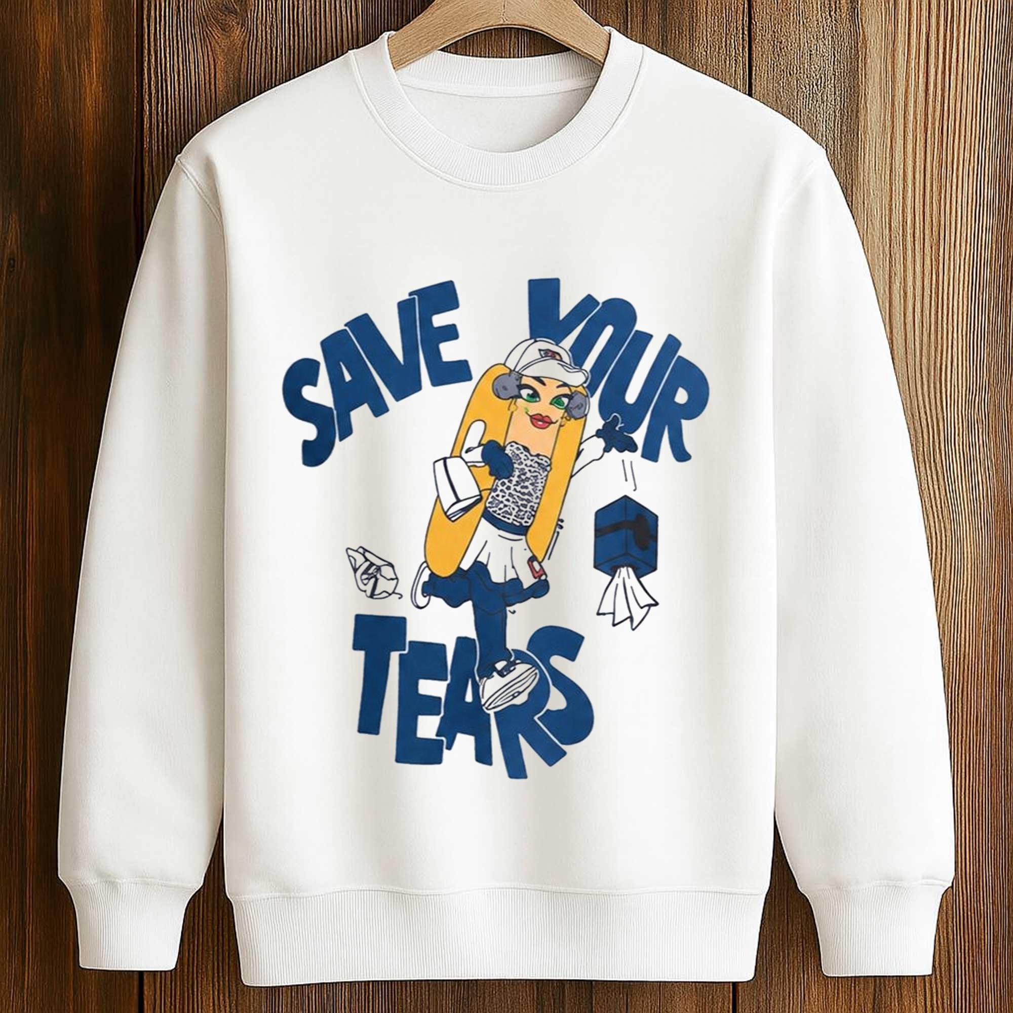 2026 Guardians Hot Dog Mascot Save Your Tears Shirt Giveaway 3 2026 Guardians Hot Dog Mascot Save Your Tears Shirt Giveaway (3)