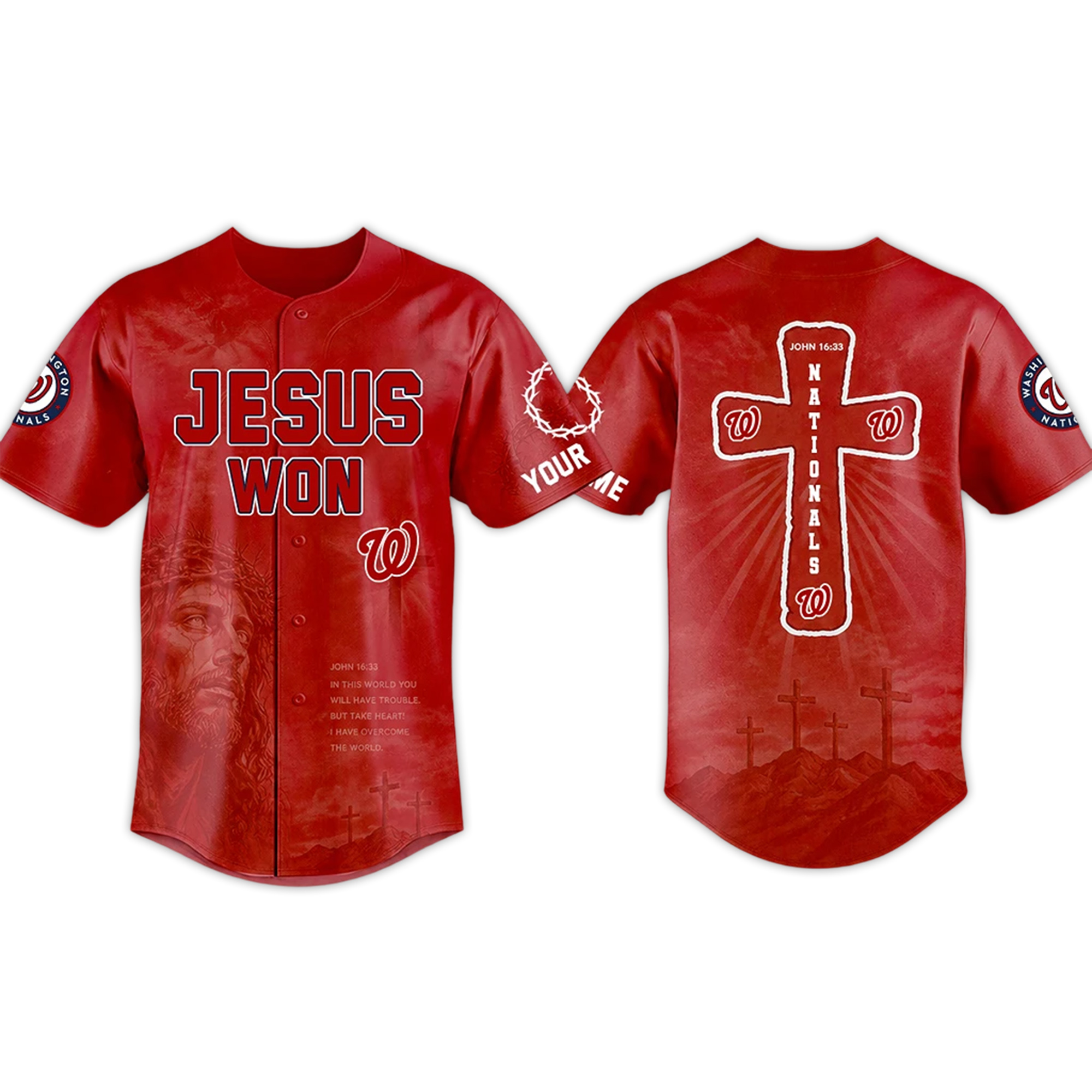 2026 Nationals Jesus Won Christian Baseball Jersey 2026 Nationals Jesus Won Christian Baseball Jersey