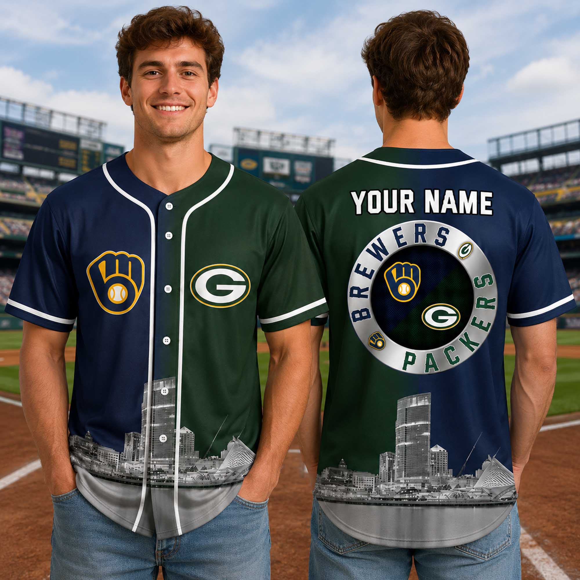 2026 Packers x Brewers Baseball Jersey (1) 2026 Packers x Brewers Baseball Jersey (1)