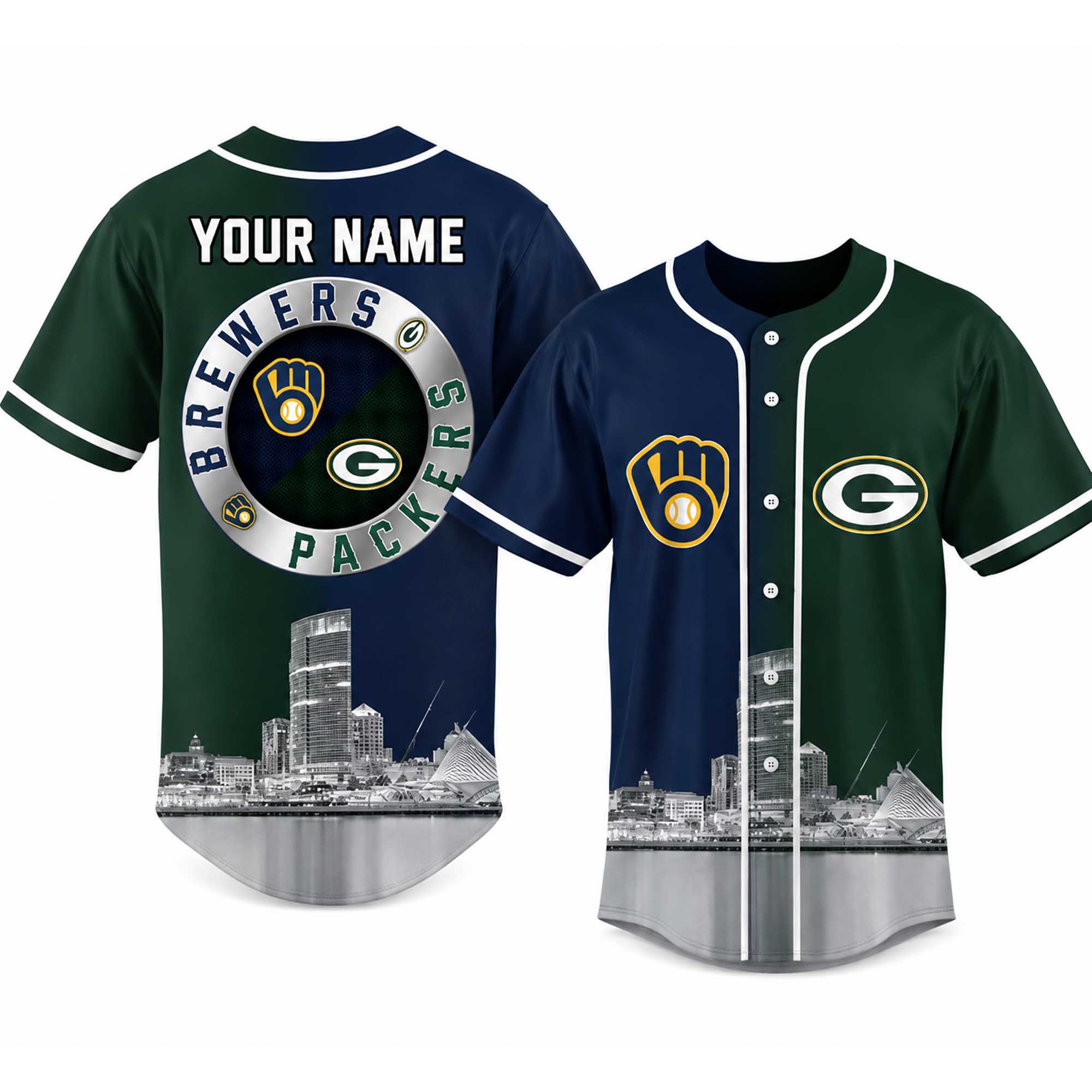 2026 Packers x Brewers Baseball Jersey 1 2026 Packers x Brewers Baseball Jersey (2)