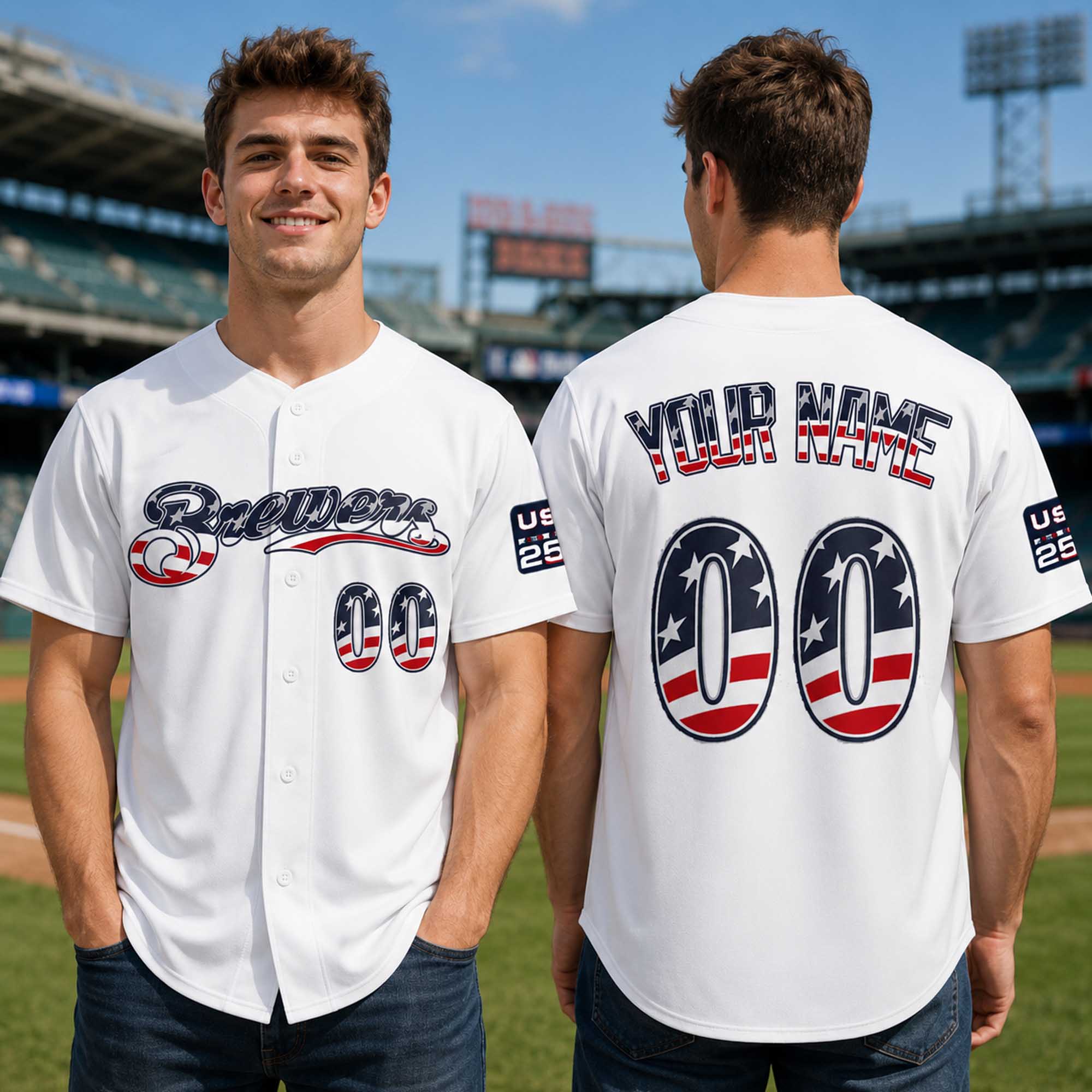 2026 Personalized Brewers 4th of July America 250th Jersey (1) 2026 Personalized Brewers 4th of July America 250th Jersey (1)