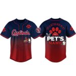 2026 Personalized Cardinals National Pet Day Baseball Jersey