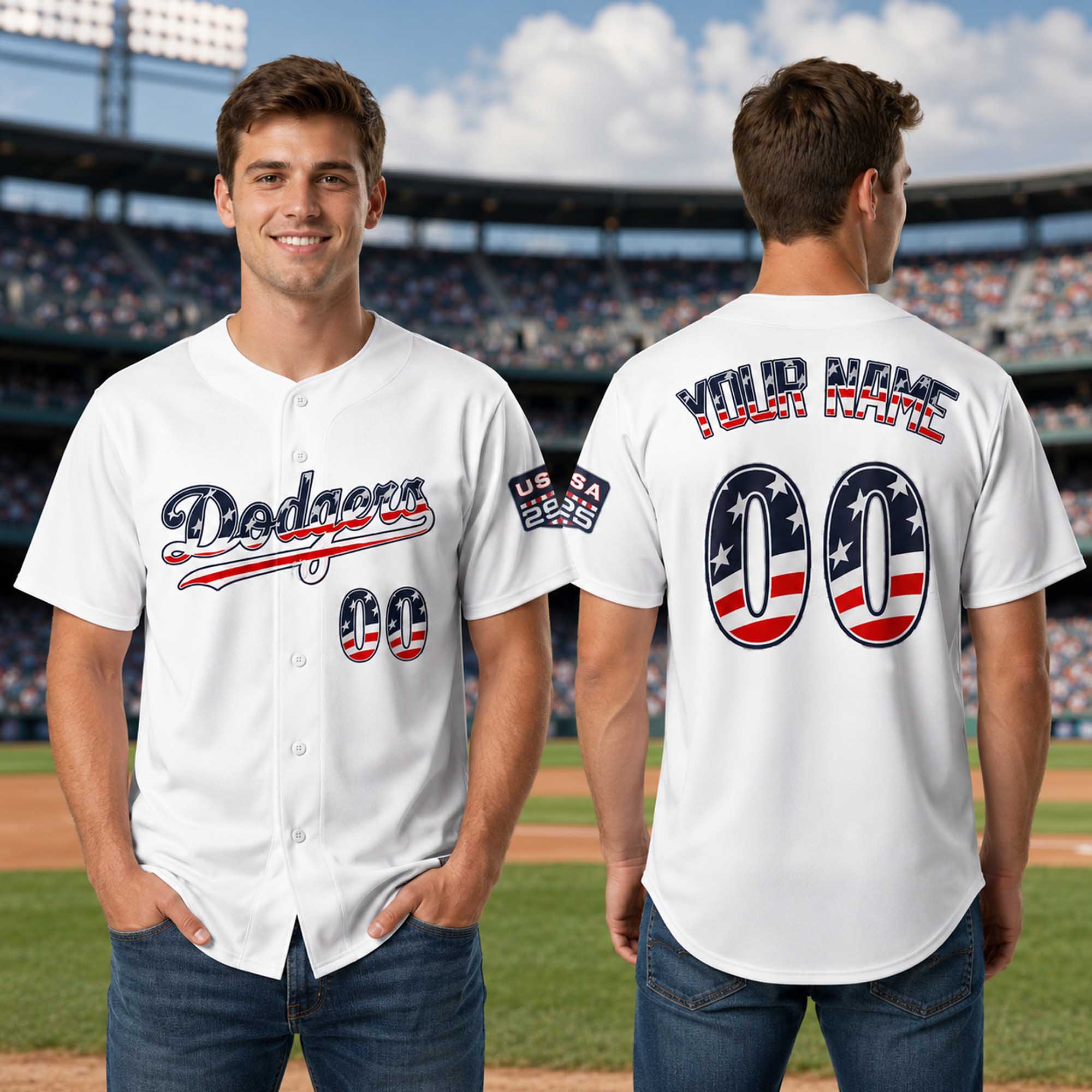 2026 Personalized Dodgers 4th of July America 250th Jersey (1) 2026 Personalized Dodgers 4th of July America 250th Jersey (1)