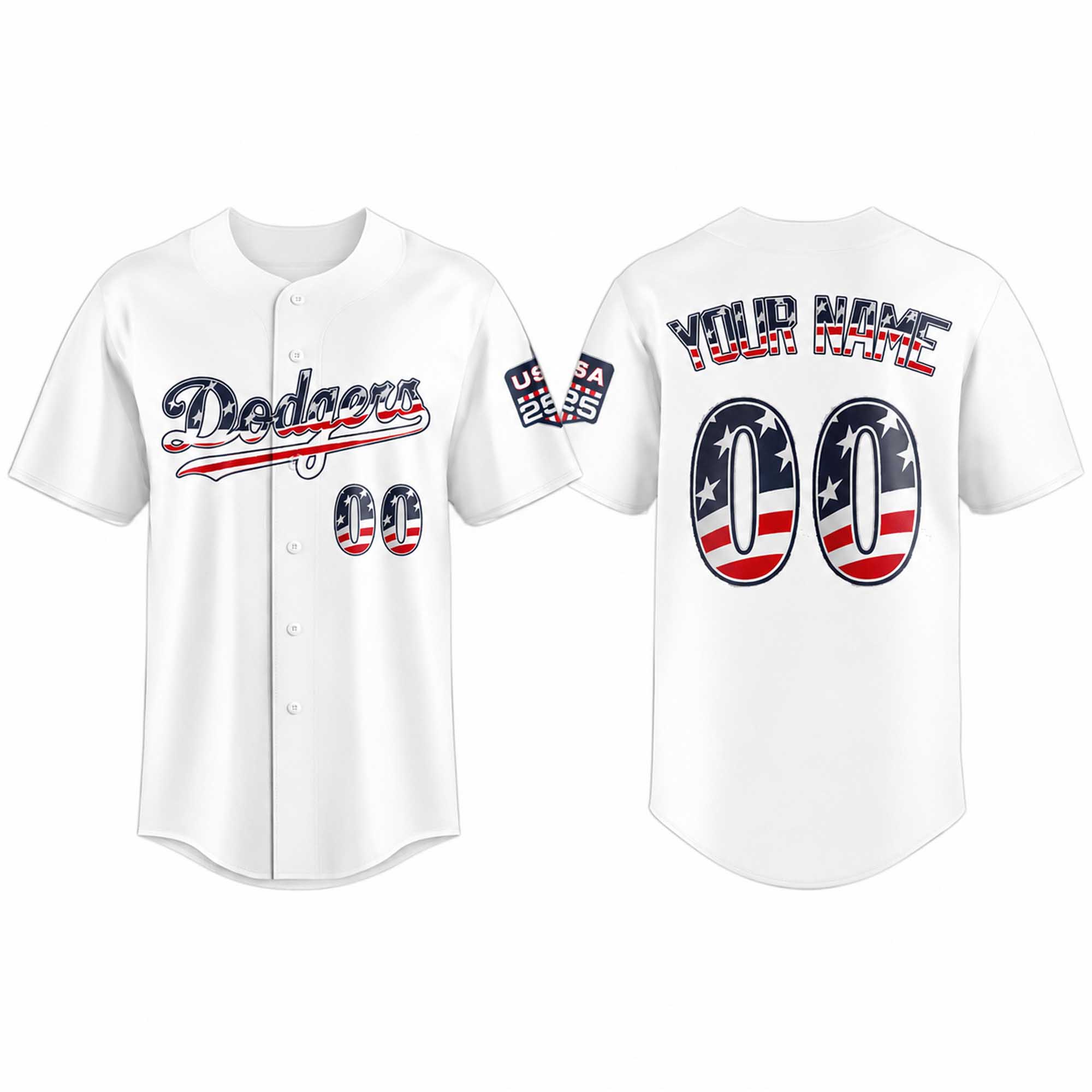 2026 Personalized Dodgers 4th of July America 250th Jersey 1 2026 Personalized Dodgers 4th of July America 250th Jersey (2)
