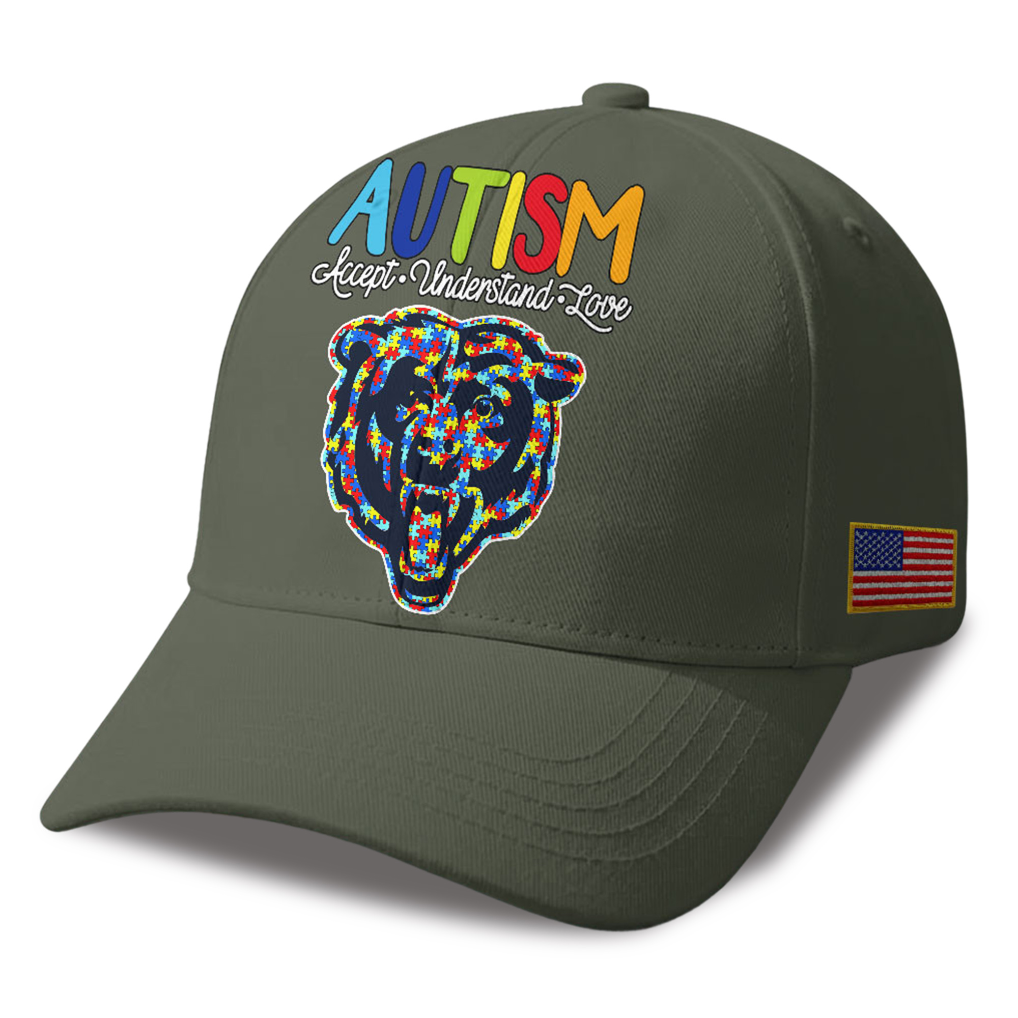 Bears Autism Awareness 2026 America Flag Hat 2 Bears Autism Awareness 2026 America Flag Hat 2