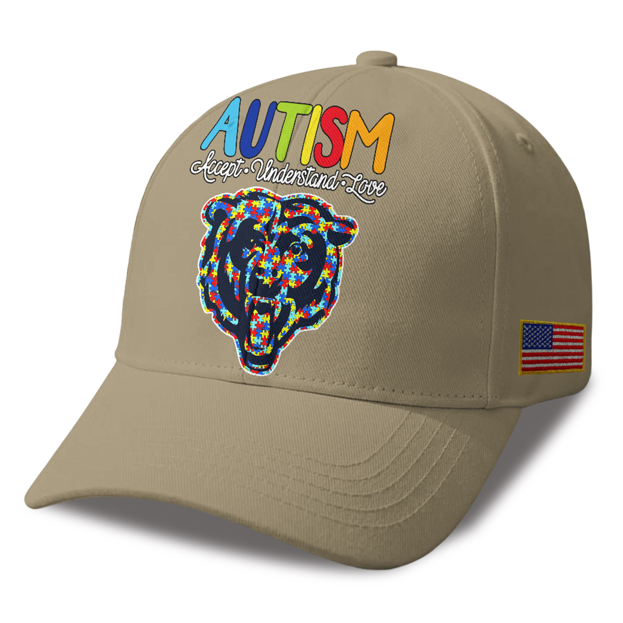 Bears Autism Awareness 2026 America Flag Hat 3 Bears Autism Awareness 2026 America Flag Hat 3