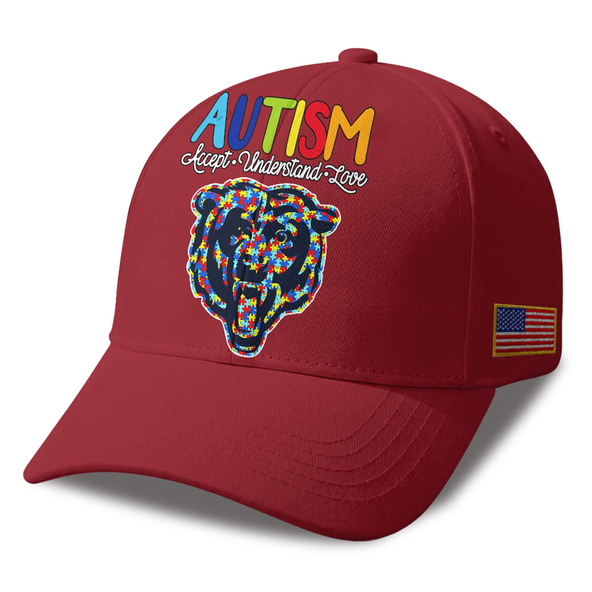 Bears Autism Awareness 2026 America Flag Hat 4 Bears Autism Awareness 2026 America Flag Hat 4