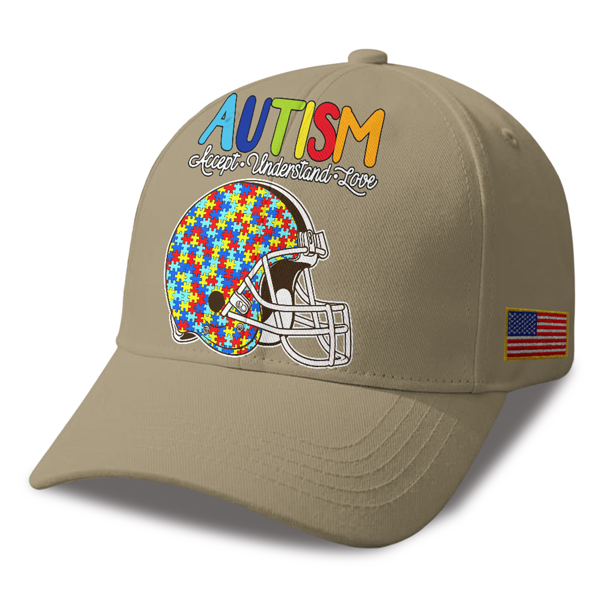 Browns Autism Awareness 2026 America Flag Hat 3 Browns Autism Awareness 2026 America Flag Hat 3