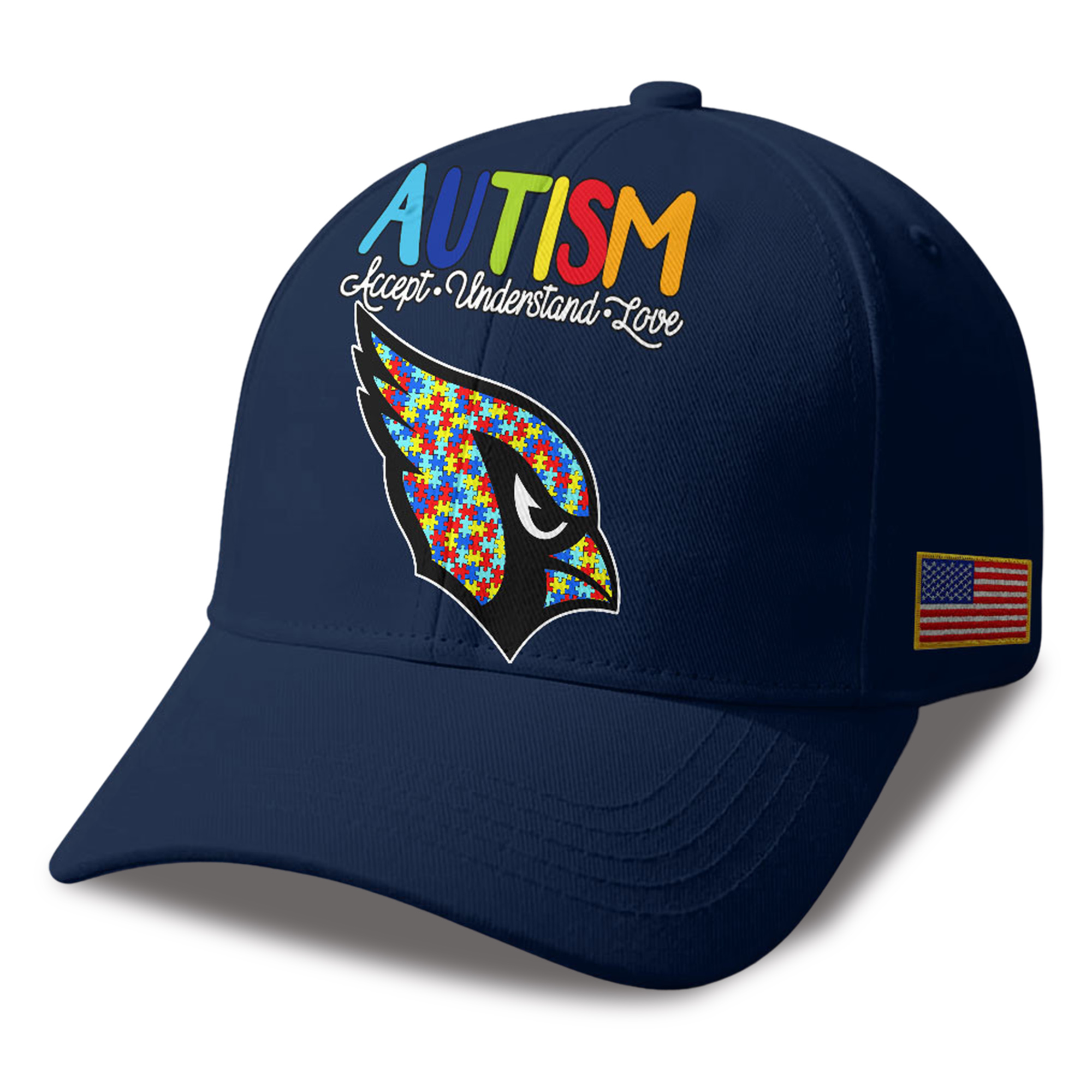 Cardinals Autism Awareness 2026 America Flag Hat Cardinals Autism Awareness 2026 America Flag Hat