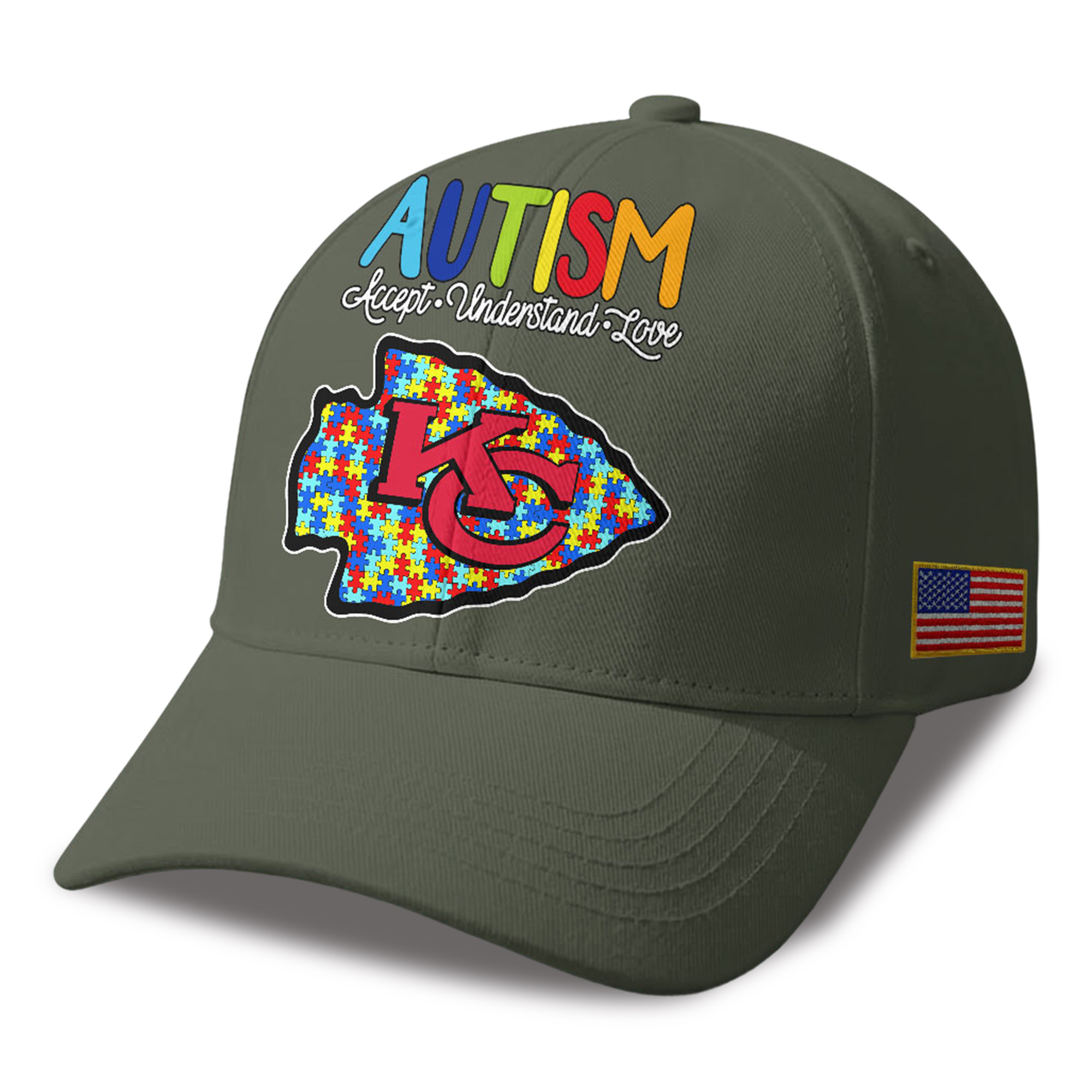 Chiefs Autism Awareness 2026 America Flag Hat 2 Chiefs Autism Awareness 2026 America Flag Hat 2