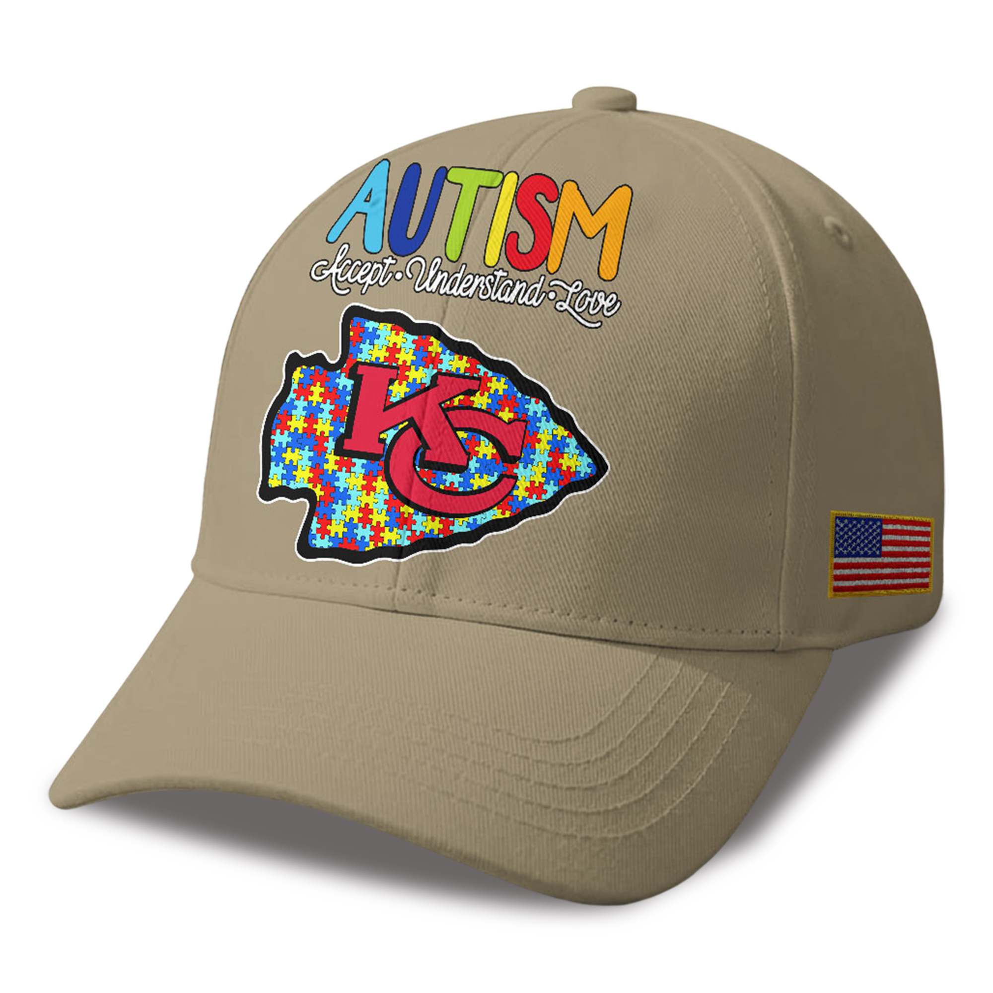 Chiefs Autism Awareness 2026 America Flag Hat 3 Chiefs Autism Awareness 2026 America Flag Hat 3