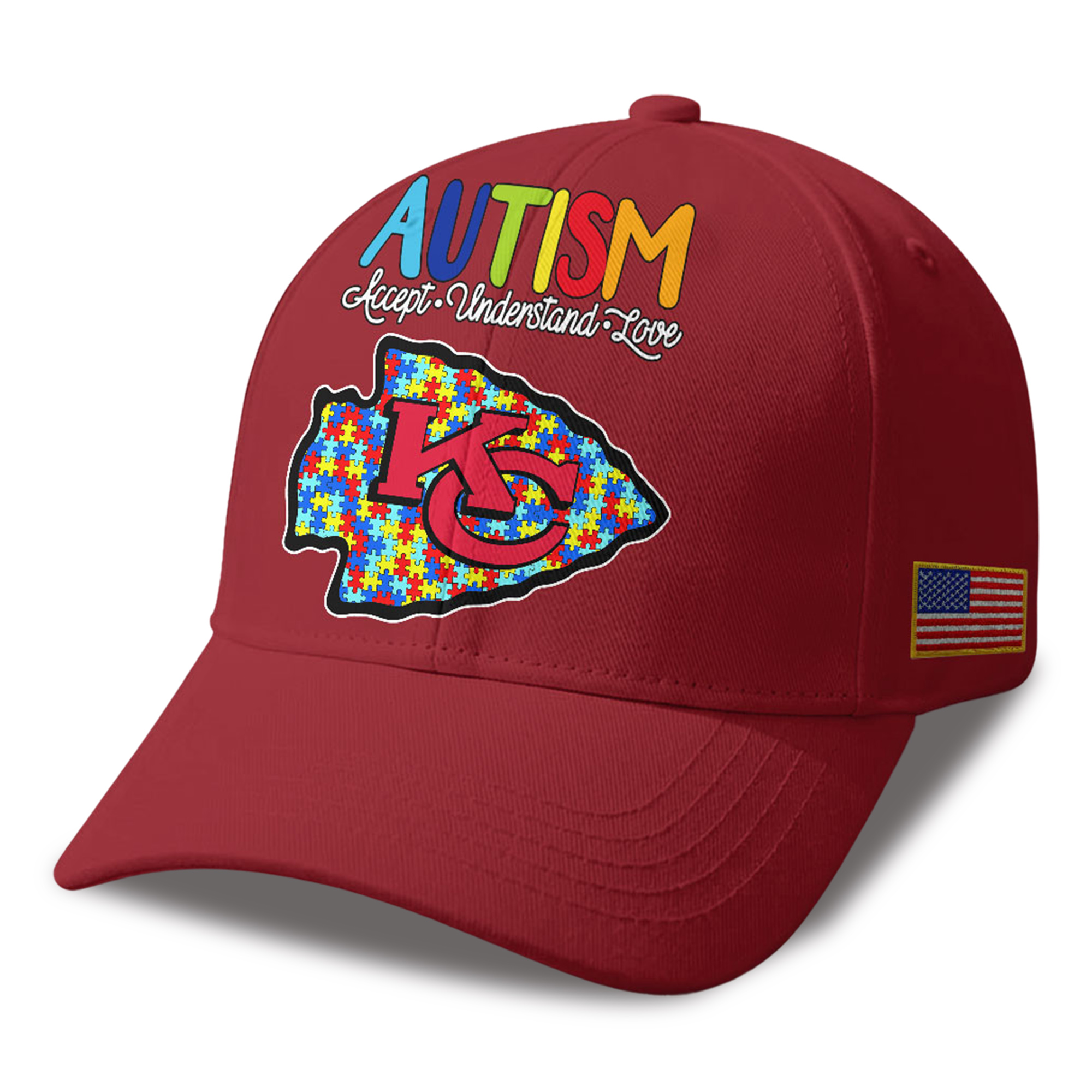 Chiefs Autism Awareness 2026 America Flag Hat 4 Chiefs Autism Awareness 2026 America Flag Hat 4