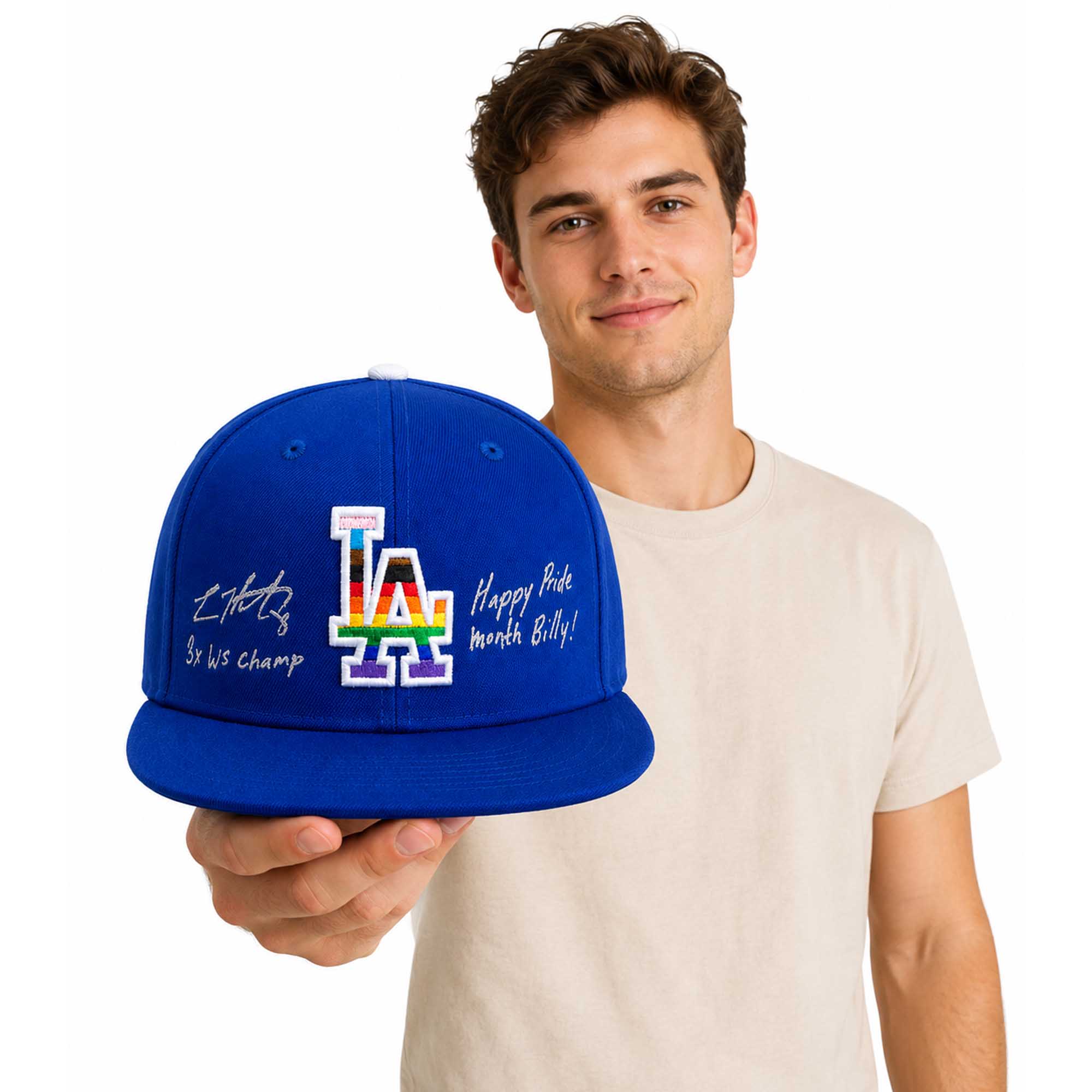 Dodgers Kike Hernandez 3x Ws Champ Happy Pride Month Billy Hat (2) Dodgers Kike Hernandez 3x Ws Champ Happy Pride Month Billy Hat (2)