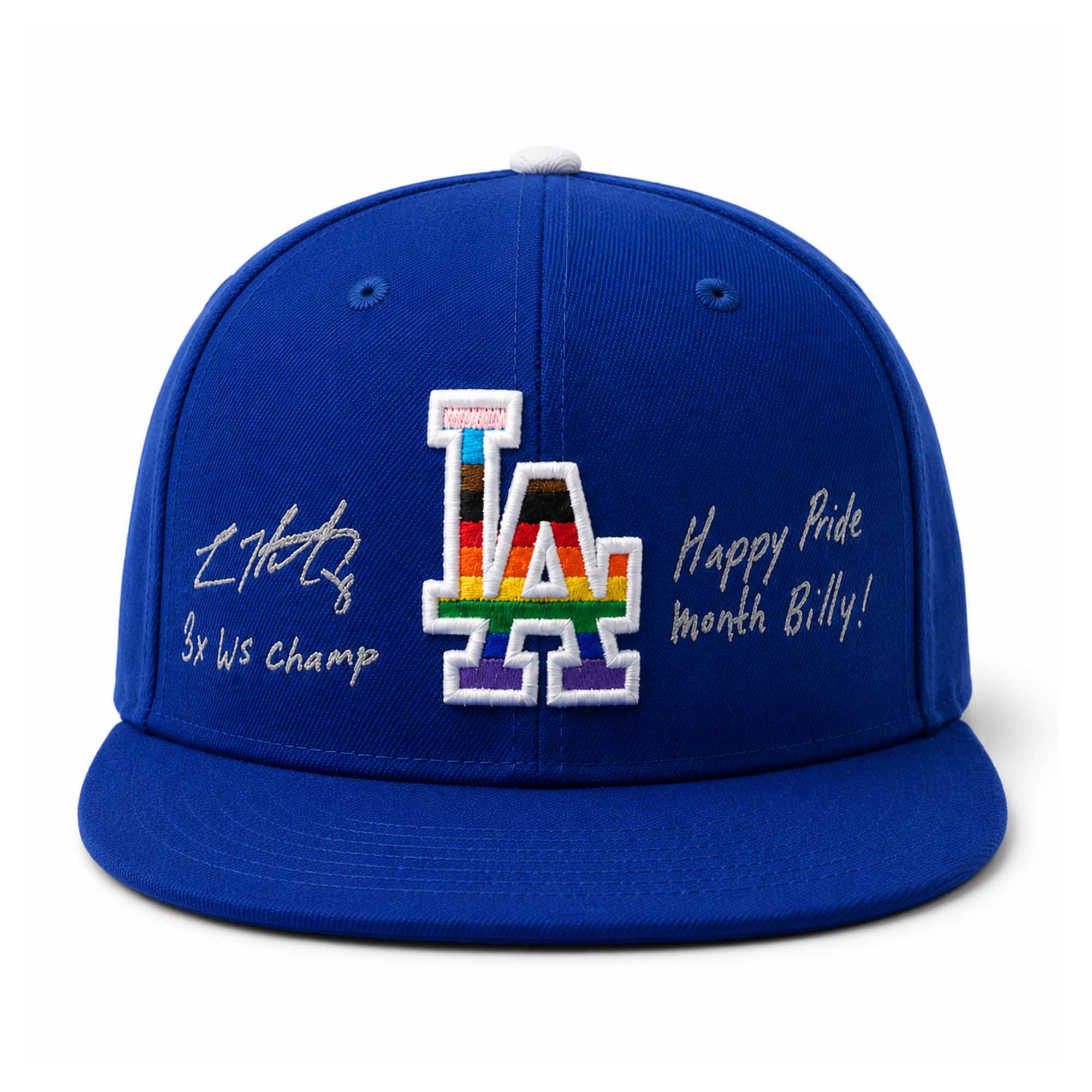Dodgers Kike Hernandez 3x Ws Champ Happy Pride Month Billy Hat 1 Dodgers Kike Hernandez 3x Ws Champ Happy Pride Month Billy Hat (3)