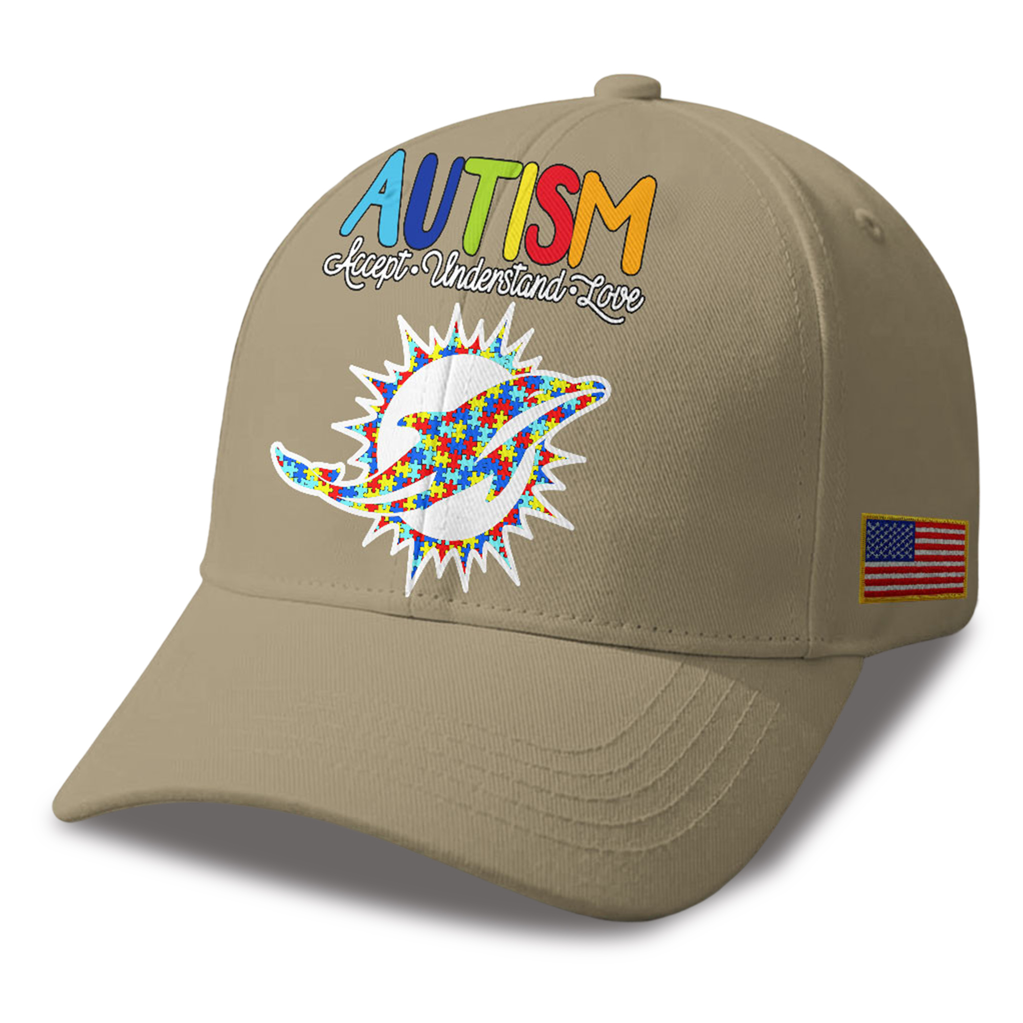 Dolphins Autism Awareness 2026 America Flag Hat 3 Dolphins Autism Awareness 2026 America Flag Hat 3