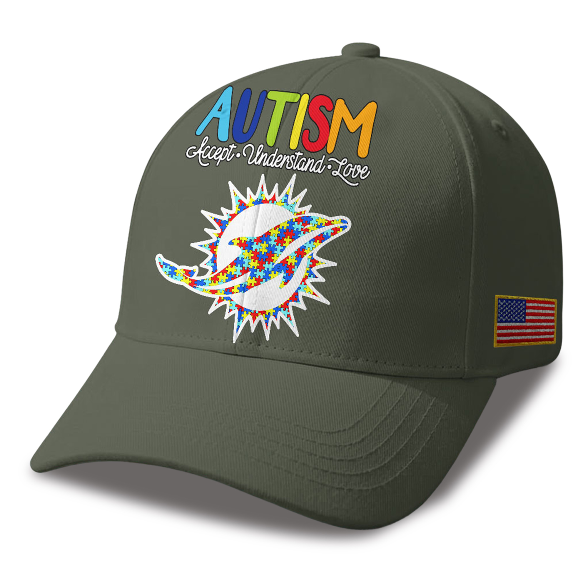 Dolphins Autism Awareness 2026 America Flag Hat 4 Dolphins Autism Awareness 2026 America Flag Hat 4