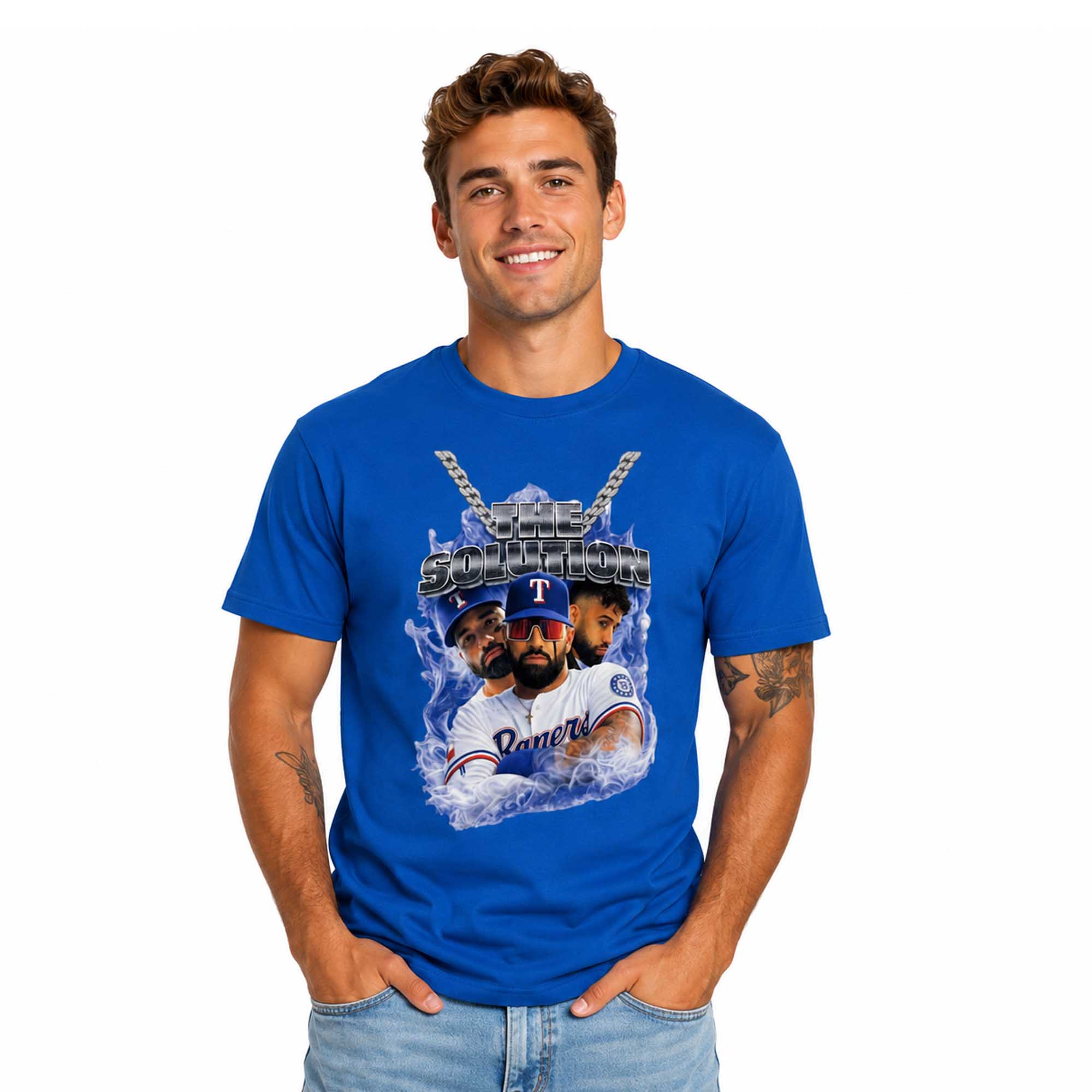 Ezequiel Duran Texas Rangers The Solution Shirt (1) Ezequiel Duran Texas Rangers The Solution Shirt (1)