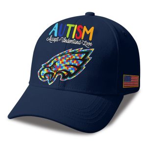 Eagles Autism Awareness 2026 America Flag Hat 1