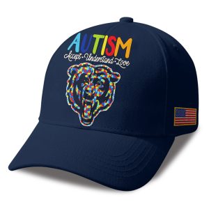 Bears Autism Awareness 2026 America Flag Hat 1