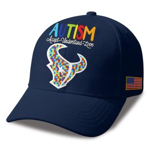 Texans Autism Awareness 2026 America Flag Hat 1
