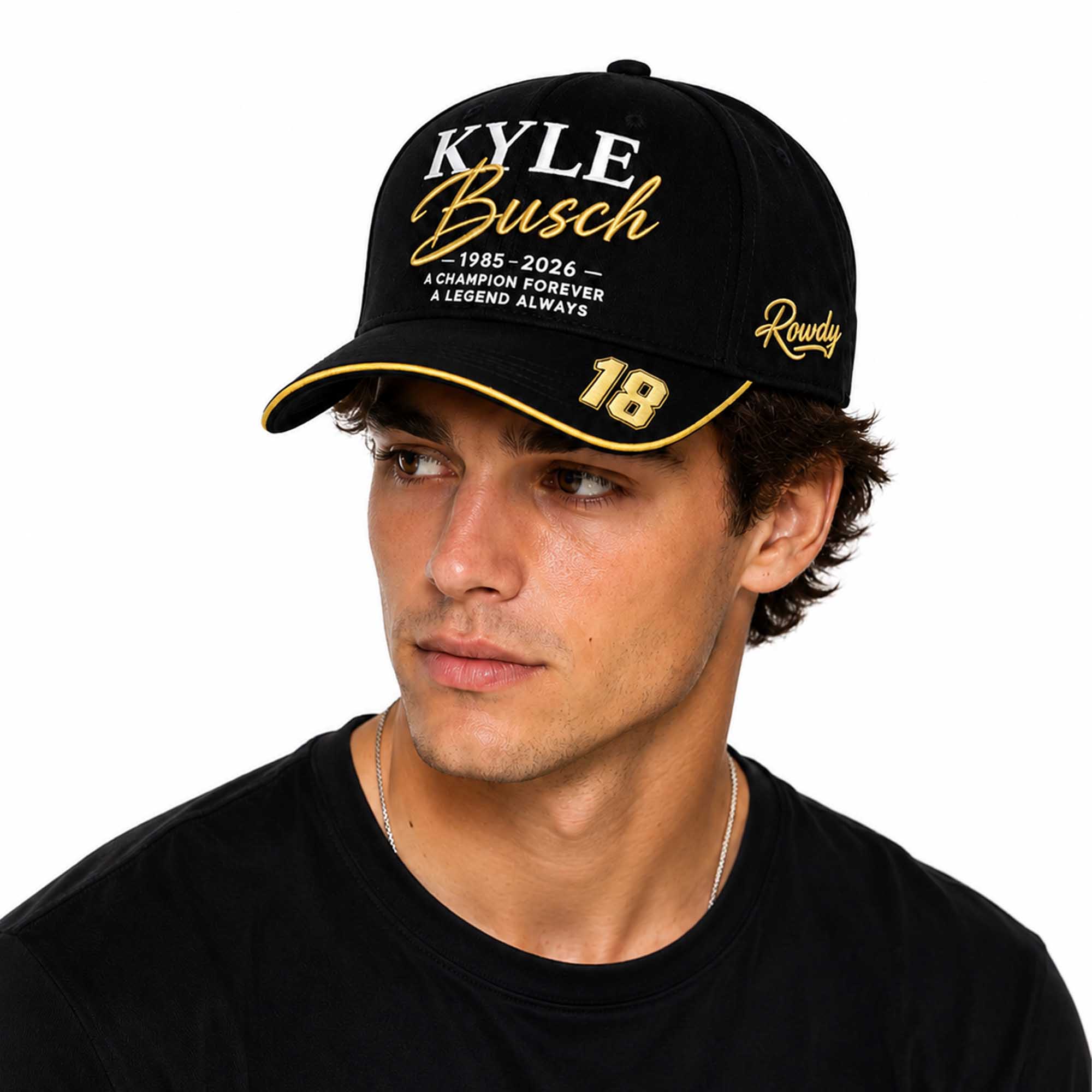 Kyle Busch Champion Forever A Legend Always 1985 2026 Hat (1) Kyle Busch Champion Forever A Legend Always 1985 2026 Hat (1)