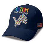 Lions Autism Awareness 2026 America Flag Hat