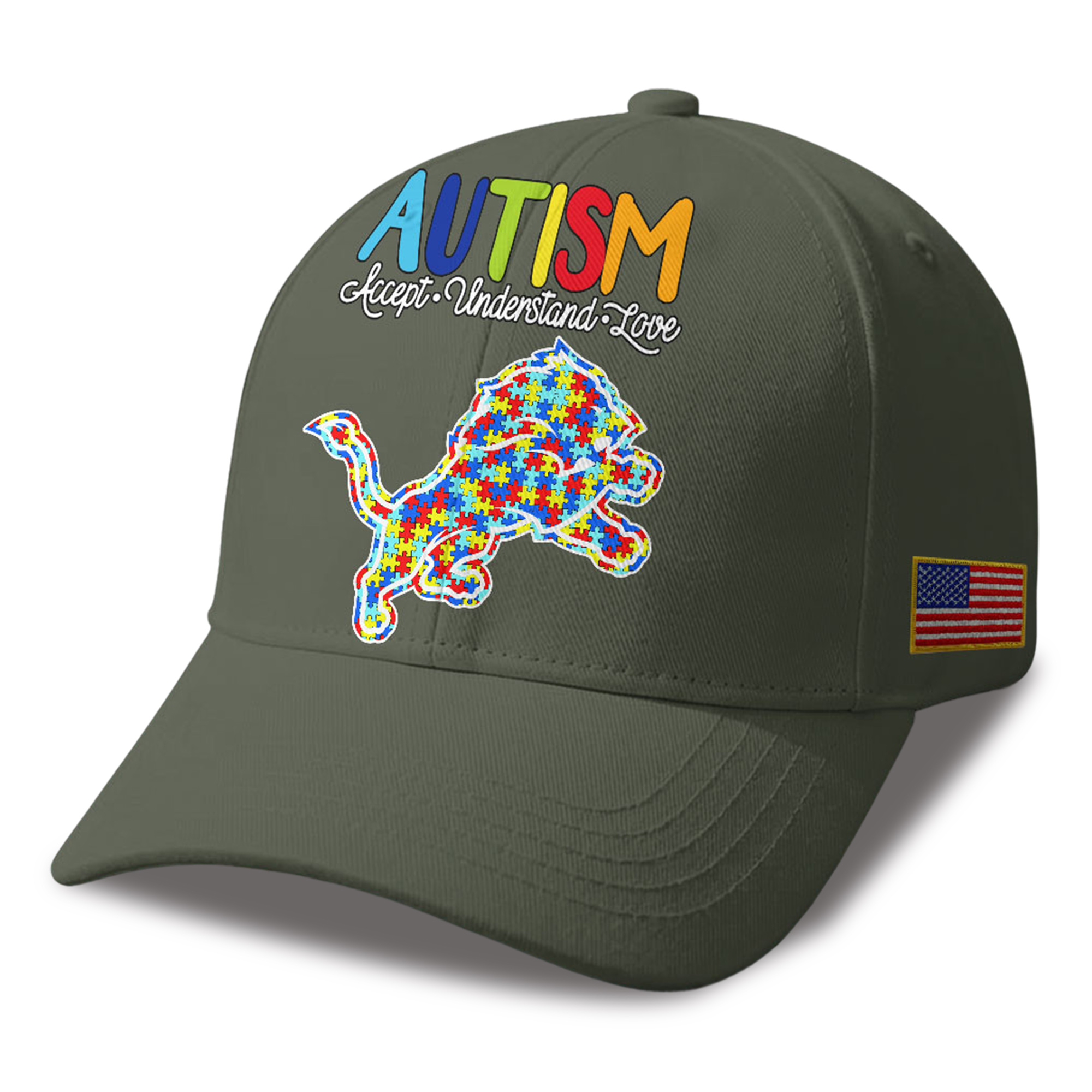 Lions Autism Awareness 2026 America Flag Hat 2 Lions Autism Awareness 2026 America Flag Hat 2