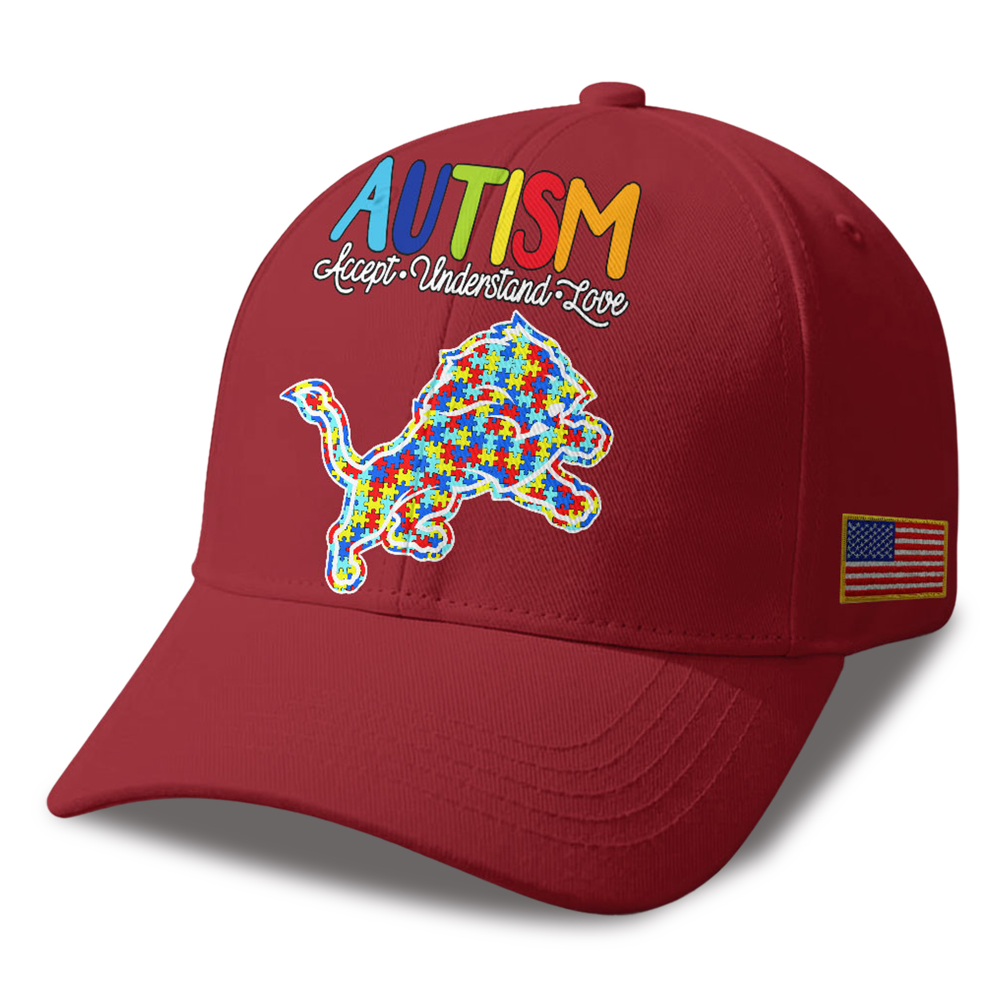 Lions Autism Awareness 2026 America Flag Hat 4 Lions Autism Awareness 2026 America Flag Hat 4