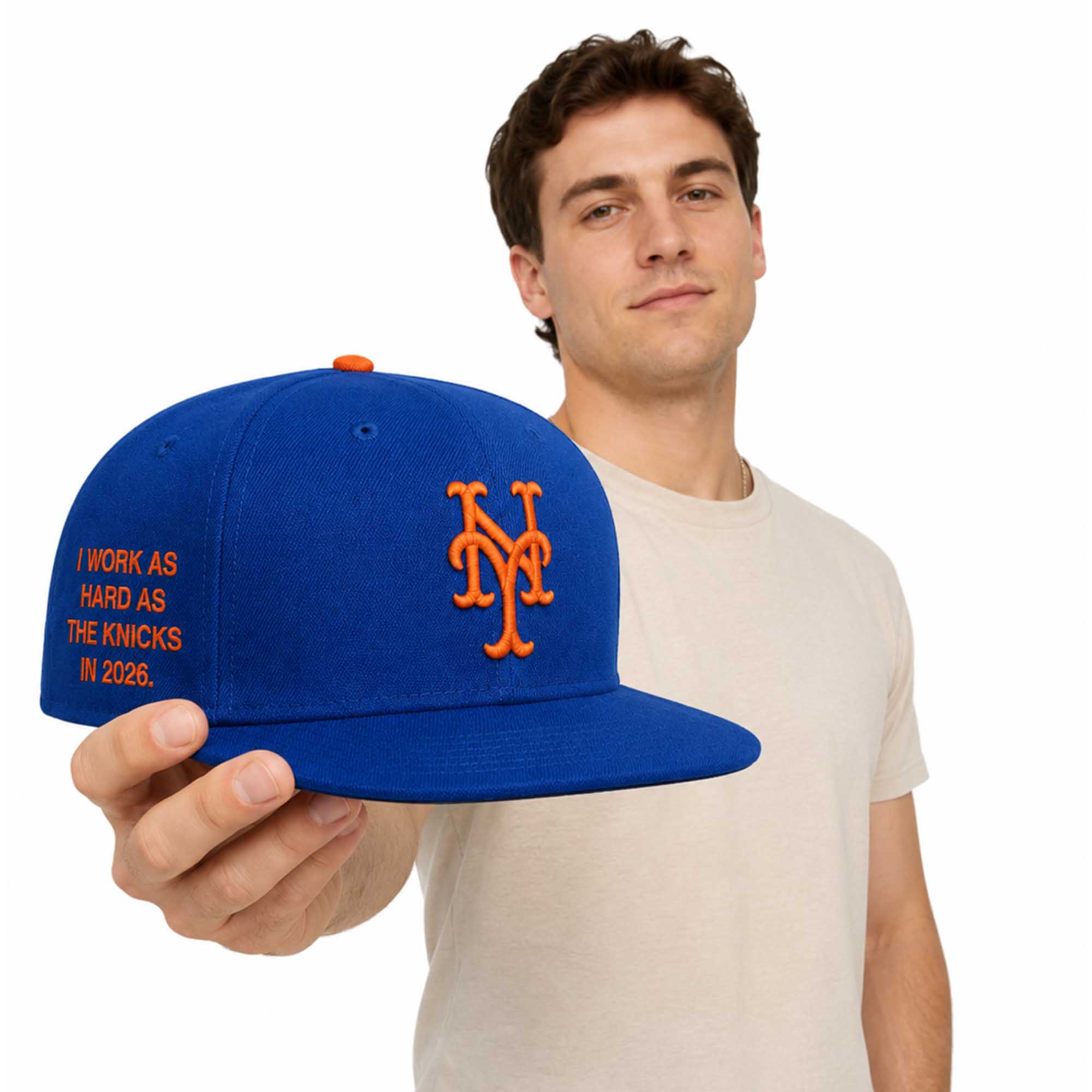 Mets I Work As Hard As The Knicks In 2026 Hat (3) Mets I Work As Hard As The Knicks In 2026 Hat (3)